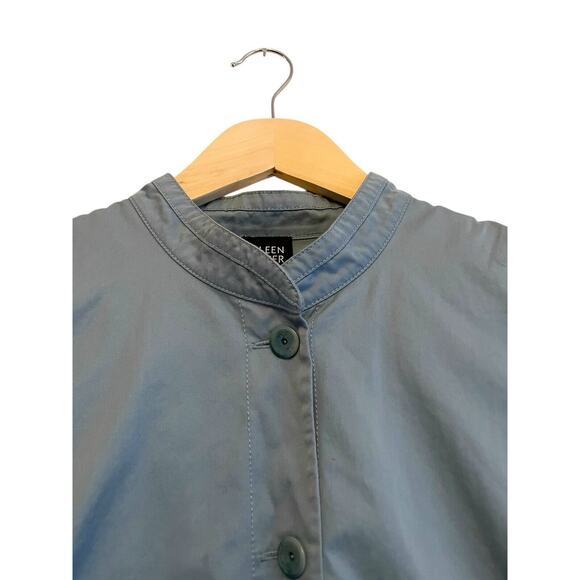 Eileen Fisher Cotton Jacket Women Size Large Light Blue Blazer Career Classic‎ - Picture 3 of 6